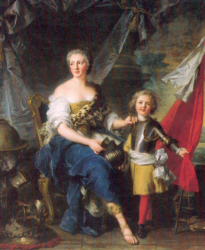 Jean Marc Nattier Mademoiselle de Lambesc as Minerva, Arming her Brother the Comte de Brionne Spain oil painting art